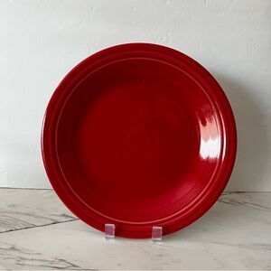 Fiesta Classic Rim 10 1/2" Dinner Plate Scarlet Vibrant Red Ceramic